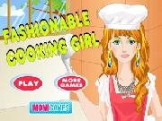 Spielen Fashionable cooking girl dress up