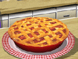 Play Sara's cooking class - rhubarb pie now