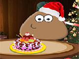 Play Pou christmas cake now