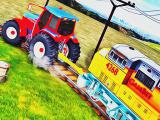 Spielen Chained tractor towing train simulator