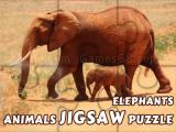 Spielen Animals jigsaw puzzle elephants