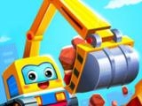 Spielen Little panda truck team - build the city now