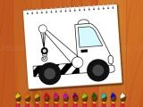 Spielen Coloring book: excavator trucks now