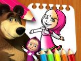 Spielen Masha & the bear coloring book now