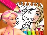 Spielen Barbie doll coloring book now