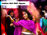 Spielen Indian girl holi jigsaw now