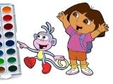 Spielen Dora the explorer coloring book now