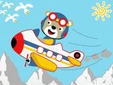 Spielen Friendly airplanes for kids coloring now