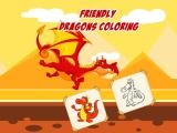 Spielen Friendly dragons coloring now