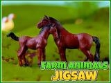Spielen Farm animals jigsaw now